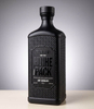 Bouteille d'alcool en verre carr&eacute; en relief de 1000 ml